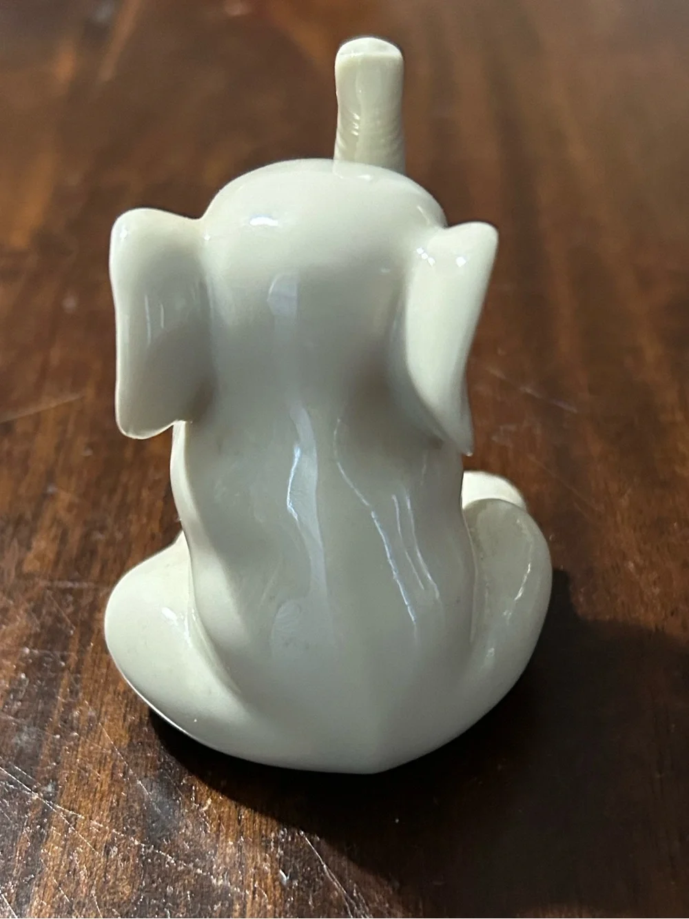 Lenox White Porcelain Elephant Figurine with Gold Trim Good Luck Trunk